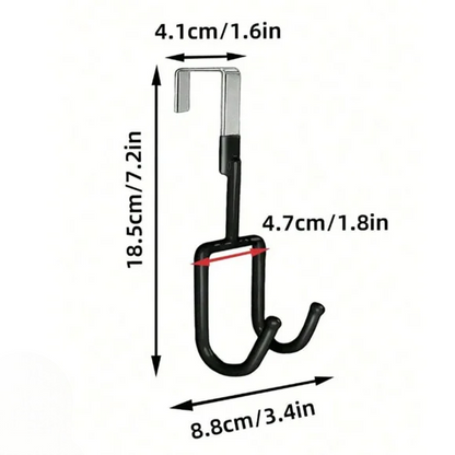 Double Door Hook Hanger with Soft Rubber ( 1pc )