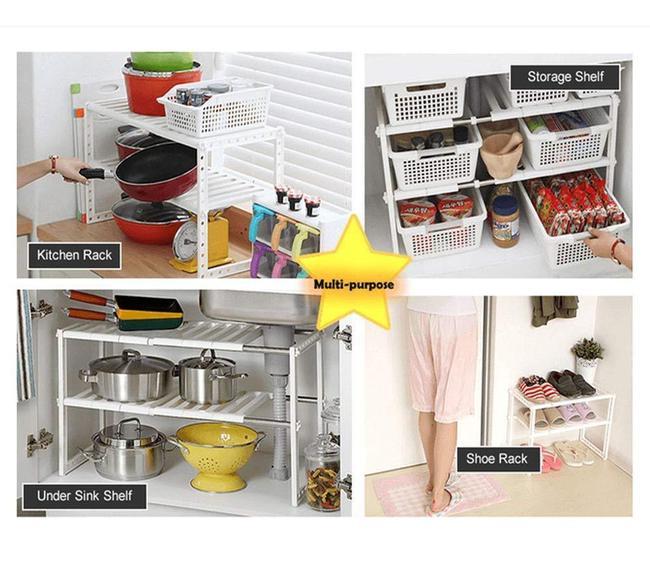 Under Sink Storage Organizer Shelf