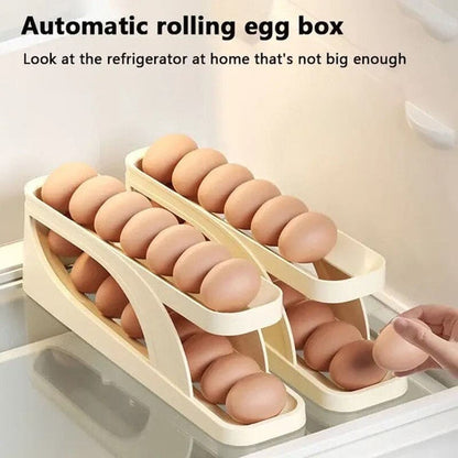 Smart Automatic Rolling Egg Dispenser Rack Tray