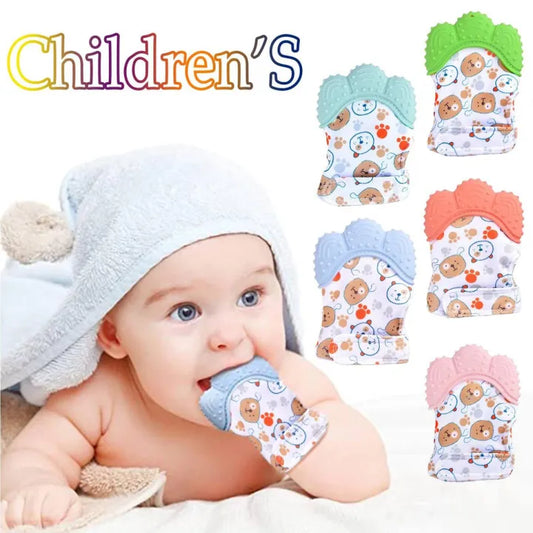 1PC Baby Teething Glove – Soft Silicone Infant Mitten