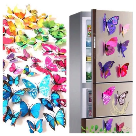 12Pcs Magnetic Butterfly Sticker for Home Decoration