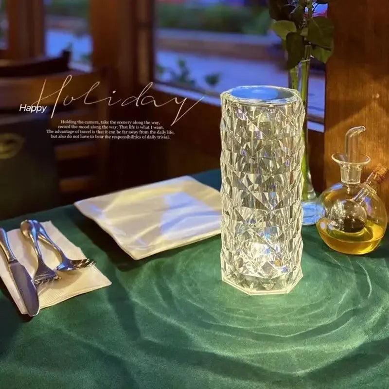 16 Colors LED Crystal Diamond Touch Table Lamp