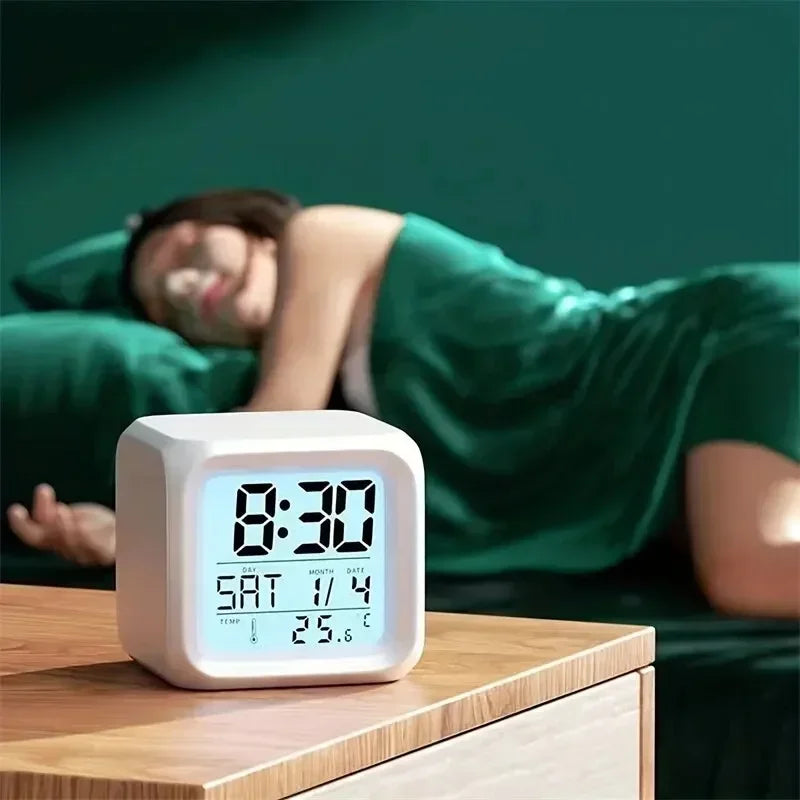Digital LED Table Clock with 7 Color Lights