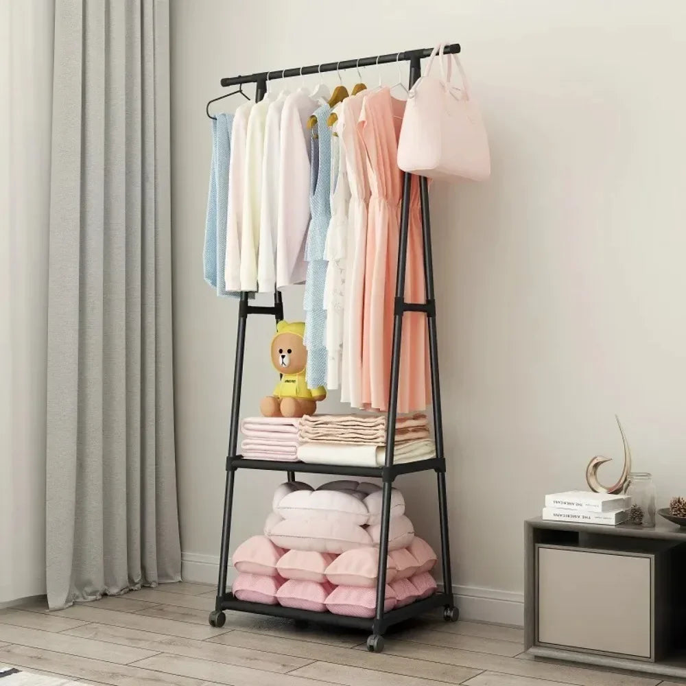 Triangle Coat and Clothes Rack with Wheels