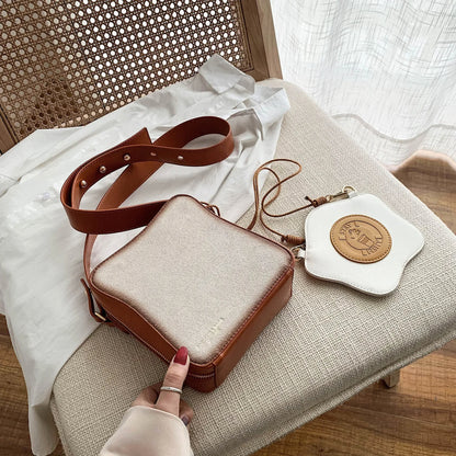 Cute Bread Shaped Flap Shoulder Crossbody Bag for Women