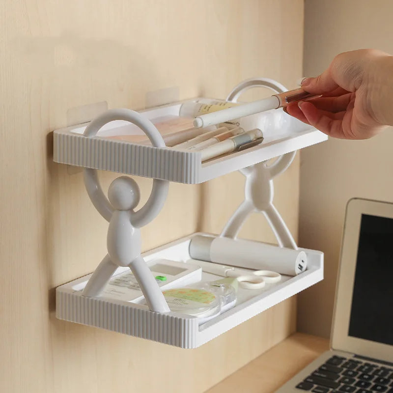 2-Layer Wall Mounted Shelf – Multipurpose Storage Organizer