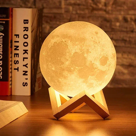 3D Print Moon Lamp LED Night Light Decor