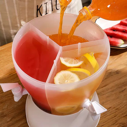 3 Compartment Water Dispenser – Multi Drink Juice Beverage Container
