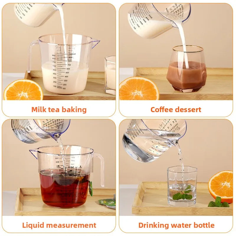Transparent Plastic Measuring Cup Set – Baking & Kitchen Tool