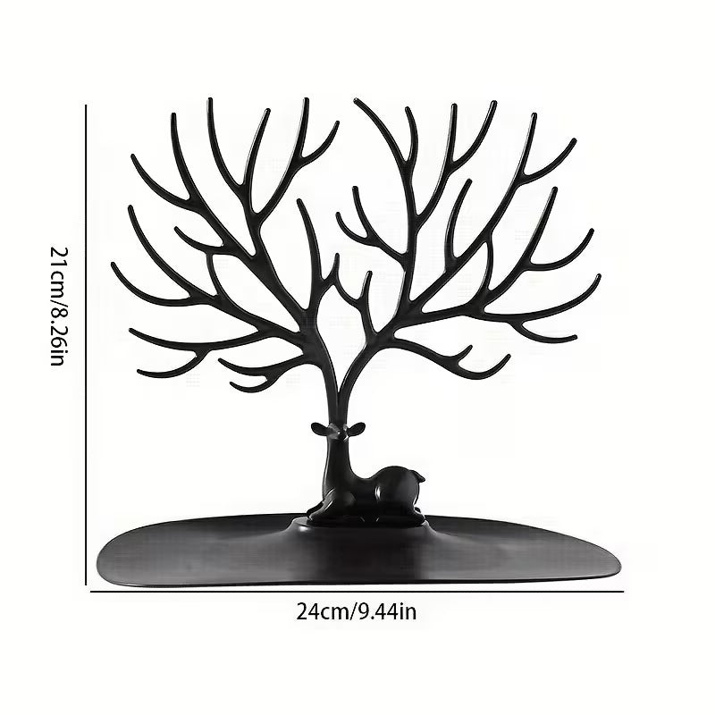 Tree Jewelry Display Stand Organizer | Deer Shape Jewelry Holder & Tray – Runstore.pk