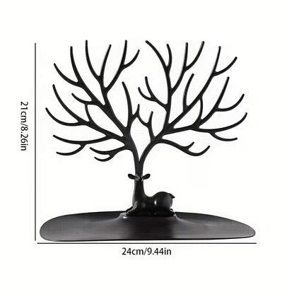 Tree Jewelry Display Stand Organizer | Deer Shape Jewelry Holder & Tray – Runstore.pk