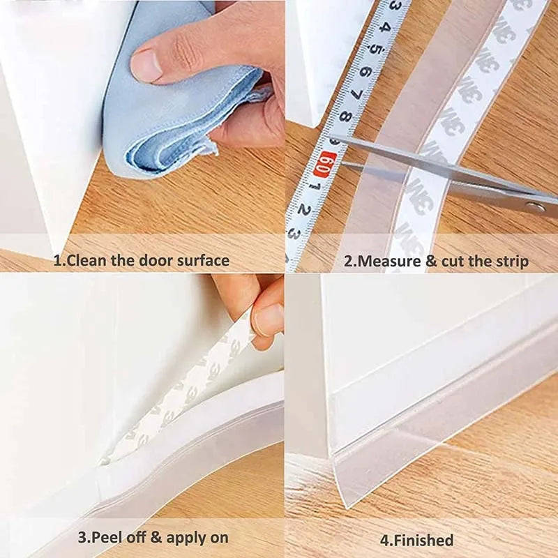 5 Meter Door Sealing Adhesive Tape – Soundproof Dust, Insect & AC Air Stopper Strip
