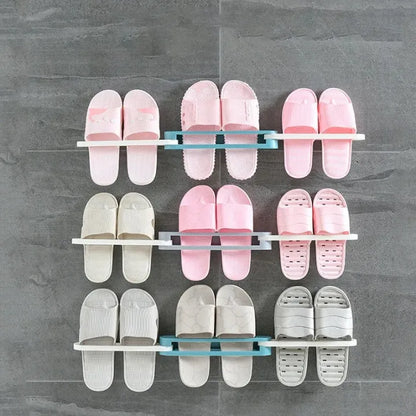 3-in-1 Wall-Mounted Folding Shoe & Towel Hanger