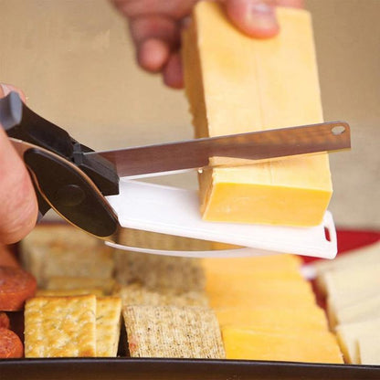 Stainless Steel 2-in-1 Clever Cutter Kitchen Scissors & Chopper