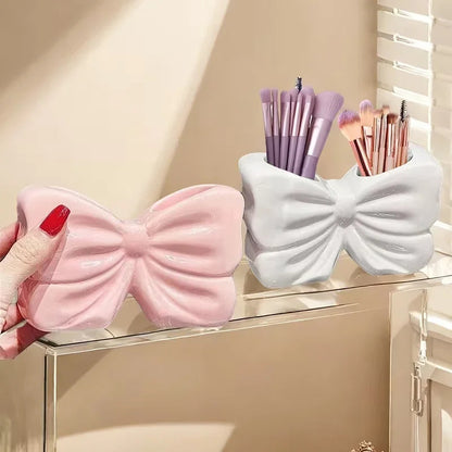 Creative Bow Toothbrush Holder Stand – Cute Bathroom Organizer