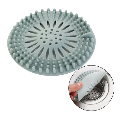 Silicone Hair Catcher Shower Drain Cover 1pc