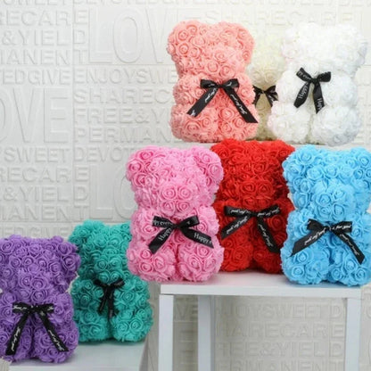 Romantic Rose Bear Gift | Eternal Flower Teddy Bear