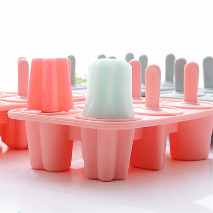 Kids Silicone Ice Cream Mold Tray with Handle