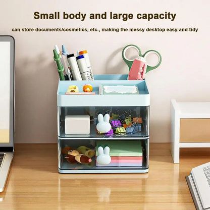 Cute Desk Organizer with Drawer – Pen Holder
