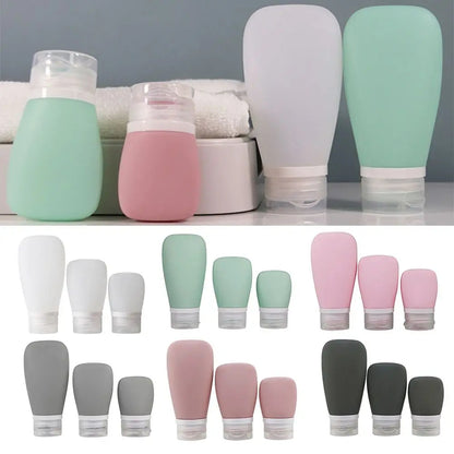 Silicone Travel Bottles 60ml (Pack of 3) – Leakproof Refillable Set