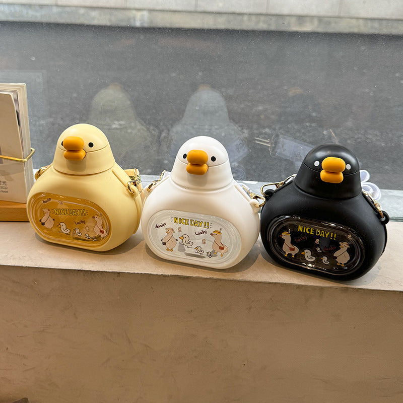 500ml Cute Duck Kids Water Bottle – Portable