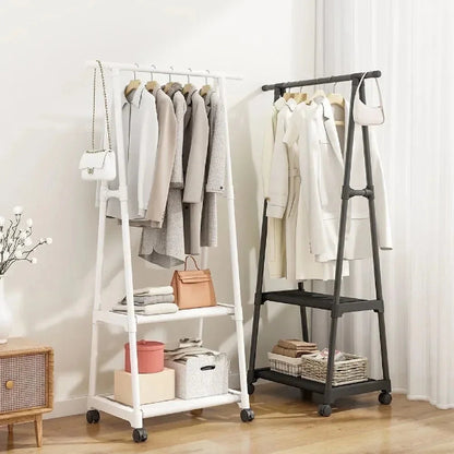 Triangle Coat and Clothes Rack with Wheels