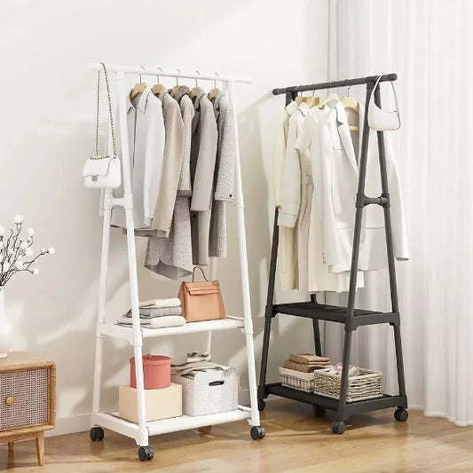 Triangle Coat and Clothes Rack with Wheels