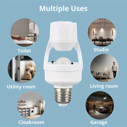 E27 PIR Motion Sensor Lamp Bulb Holder | Automatic Light ON/OFF Smart Socket