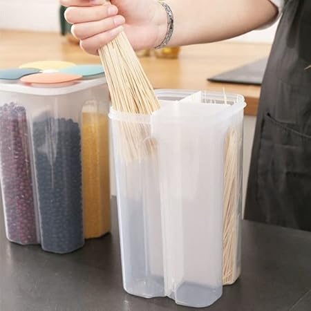 2300ml 4 Portion Large Plastic Storage Jar