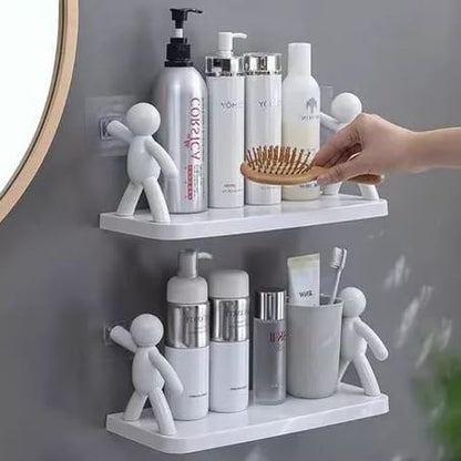 Self-Adhesive Wall Mounted Bathroom Shelf – No-Drill Organizer