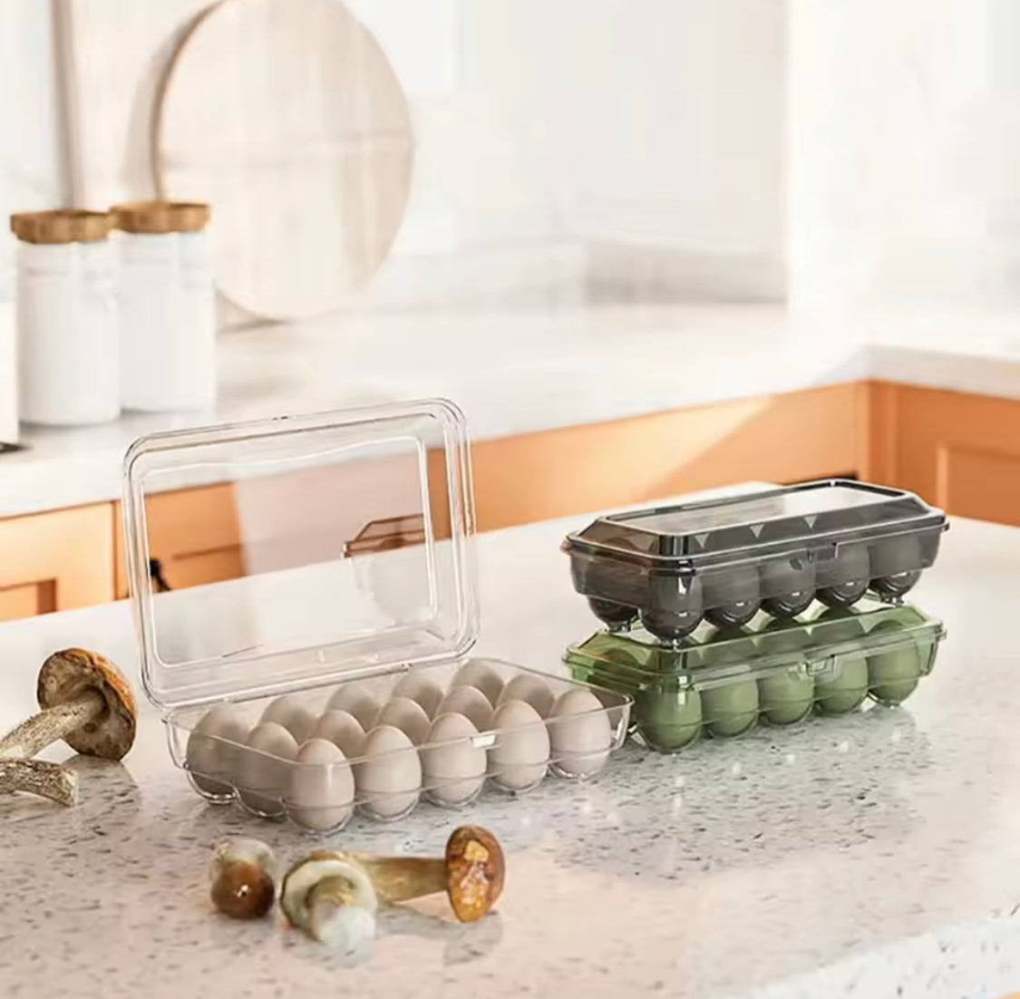 15 Grids Portable Egg Storage Tray Box