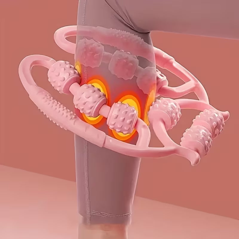 9-Wheel Manual Body Massager Roller | Leg, Thigh, Neck & Muscle Relaxation Clamp Massager
