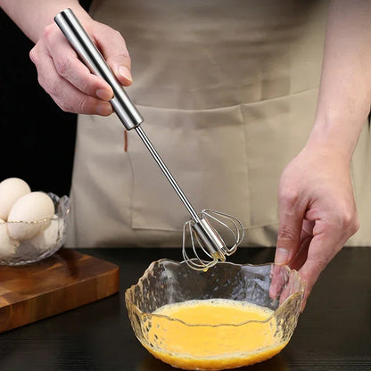 Stainless Steel Manual Egg Beater for Baking & Cooking