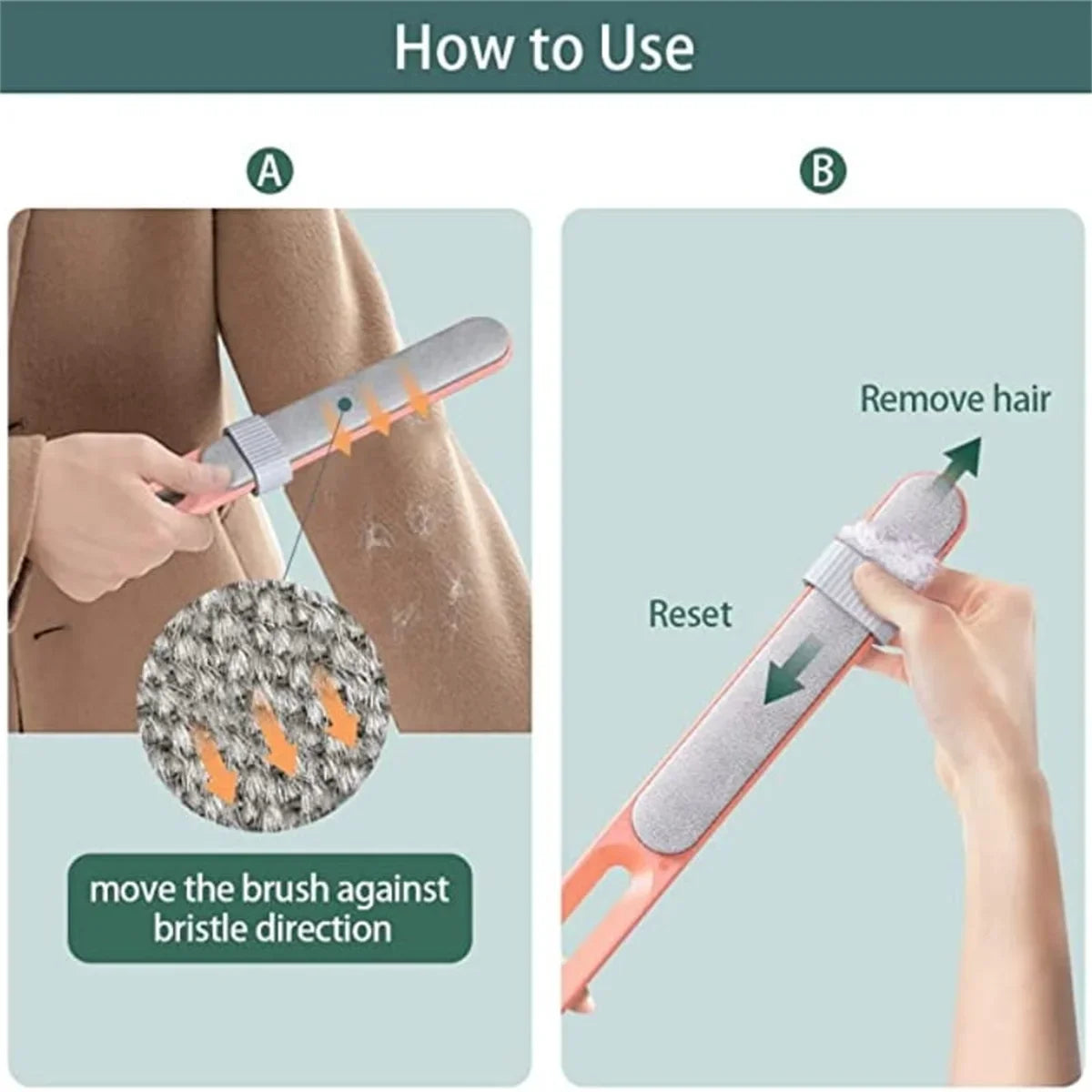 Reusable Hair & Lint Remover Brush – Pet Hair Cleaner Roller Tool