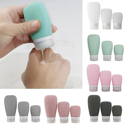 Silicone Travel Bottles 60ml (Pack of 3) – Leakproof Refillable Set