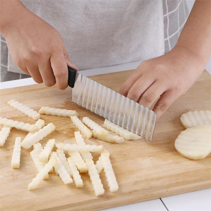 Stainless Steel Potato Wavy Cutter Vegetable Carrot Slicer Knife Kitchen Tools