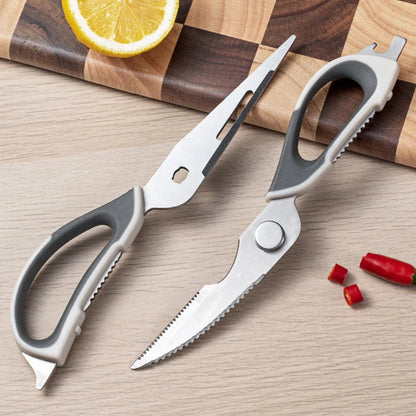 6-in-1 Stainless Steel Kitchen Scissors with Stand