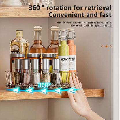 360° Rotating Spice Rack Storage Organizer