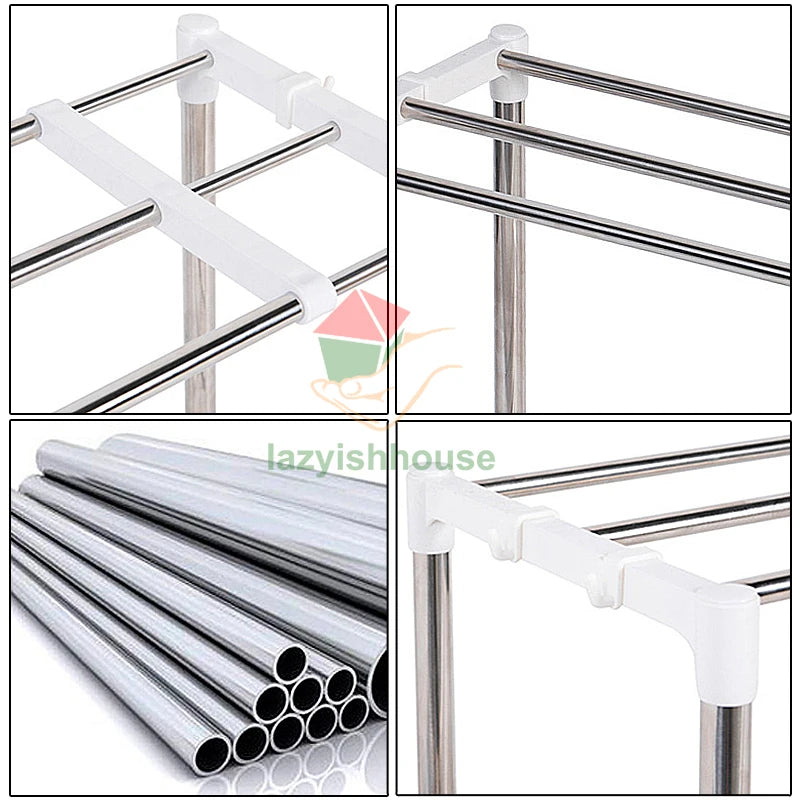 Adjustable Microwave Oven Stand with Telescopic Framework | Heavy-Duty 2-Tier Kitchen Storage & Dish Drying Rack