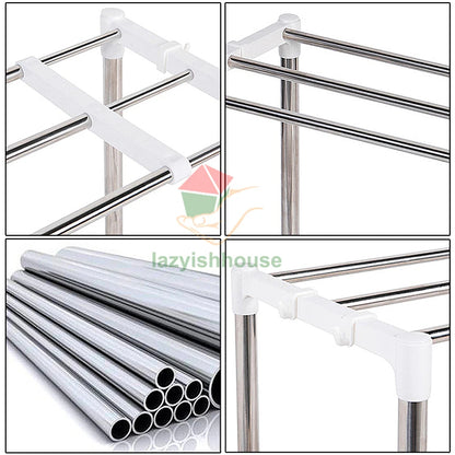 Adjustable Microwave Oven Stand with Telescopic Framework | Heavy-Duty 2-Tier Kitchen Storage & Dish Drying Rack