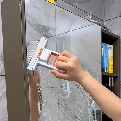 One-Hand Press Mini Foldable Desktop Mop | Self‑Wringing Portable Sponge Mop for Kitchen & Bathroom