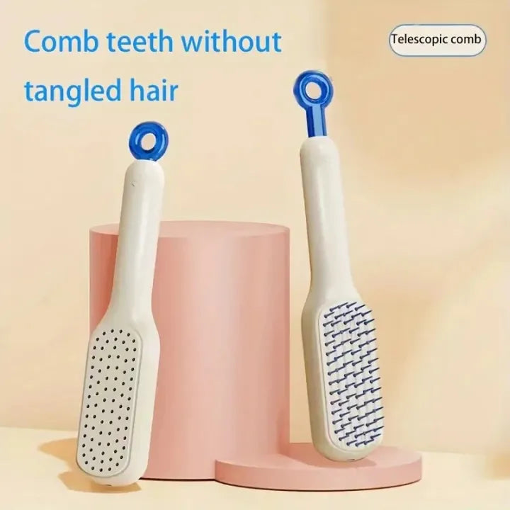 Self-Cleaning Telescopic Hair Brush & Massage Comb