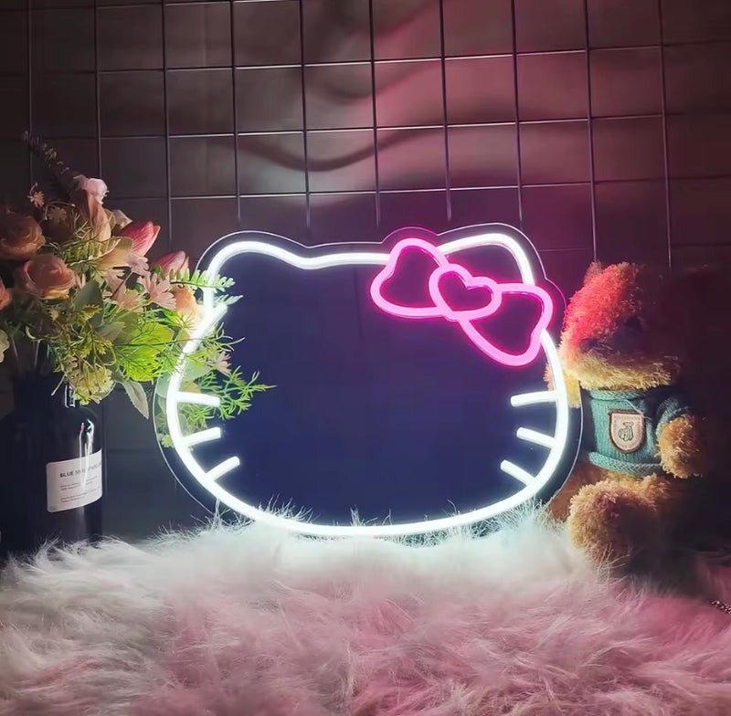 Hello Kitty LED Vanity Makeup Mirror with Soft Glow Light & Cute Bow Design