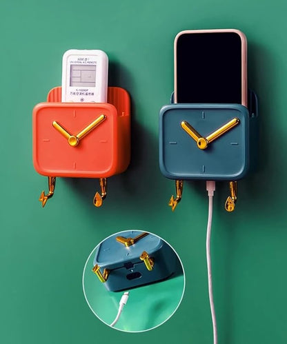 Clock Shaped Wall Mounted Phone Holder
