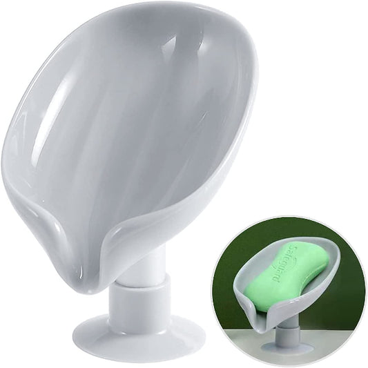 Leaf-Shaped Self-Draining Plastic Soap Holder