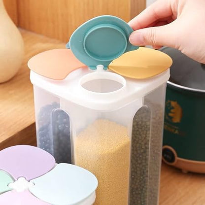 2300ml 4 Portion Large Plastic Storage Jar