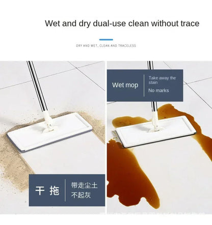Flat Mop with Bucket and Microfiber Pads