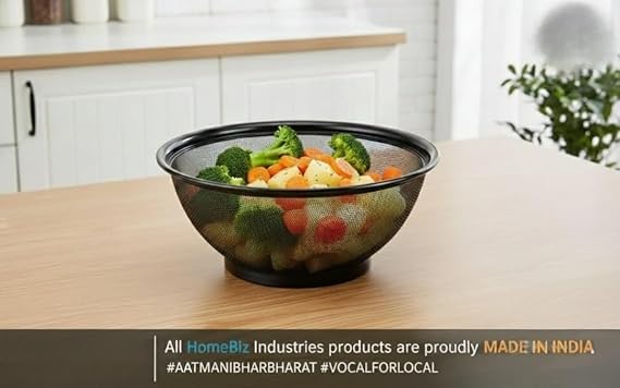 Premium Stainless Steel Mesh Fruit & Vegetable Washing Basket Strainer