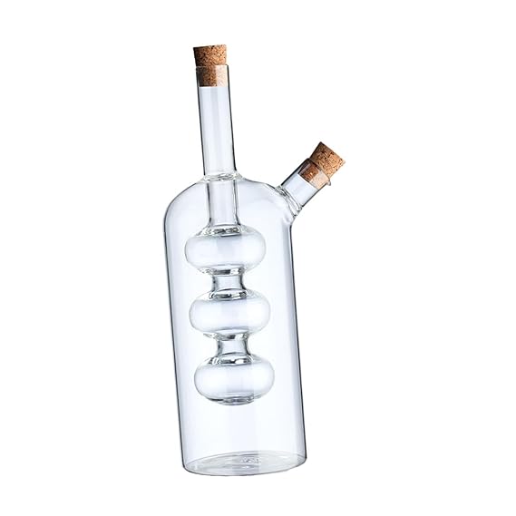 2 in 1 Double Layer Glass Olive Oil Bottle