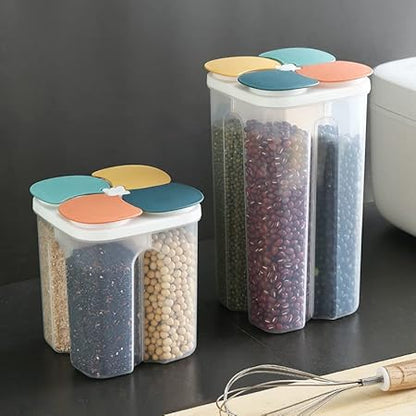 2300ml 4 Portion Large Plastic Storage Jar
